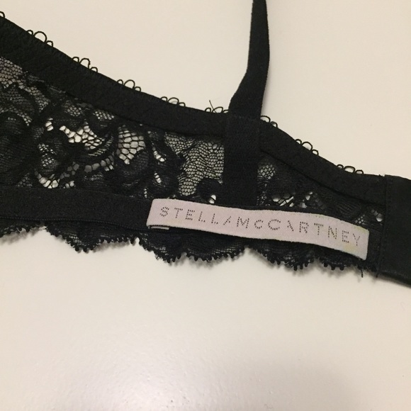 Stella McCartney Black Silk & Lace Bra 34B - Picture 6 of 8